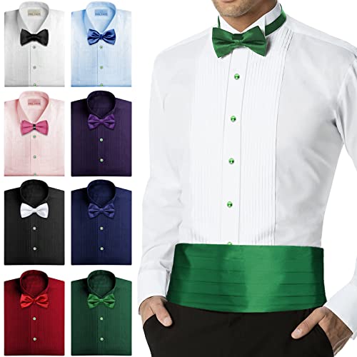 HAWSON Crystal Shirt Studs for Men's Tuxedo Shirt, Tuxedo Buttons for Birthday Wedding Party Christmas. - color: Green