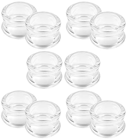 6G-30MM Hollow Acyrylic Gauges for Ear Saddle Plugs Gauges Tunnel Expanders Stretcher Double Flared Flesh Piercings Body Jewelry Set for Women Men - color: Clear:30mm = 1 3/16 inch.