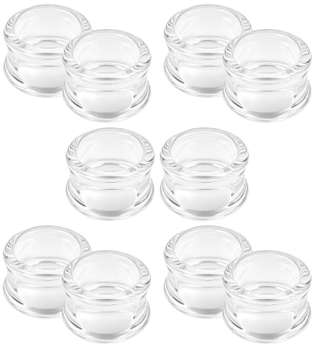 6G-30MM Hollow Acyrylic Gauges for Ear Saddle Plugs Gauges Tunnel Expanders Stretcher Double Flared Flesh Piercings Body Jewelry Set for Women Men - color: Clear:18mm = 11/16 inch.