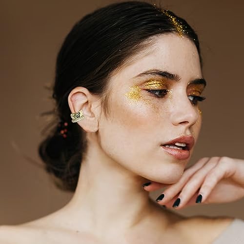 Ear Cuffs Non Piercing Aretes De Mujer Gold Chunky Earrings for Women Clip On Earrings Non Tarnish Gold Earrings Gifts Trendy Stuffers - color: 2PCS Double Chunky Ear Cuff