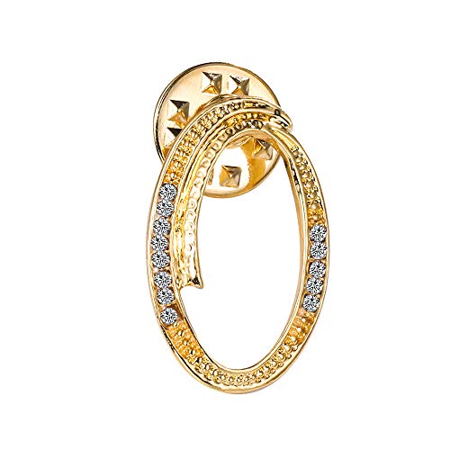Initial Letter Brooch Pin Small Lapel Pin Tie Tack Name Personalized Gifts for Women Men Gold A-Z - style: O