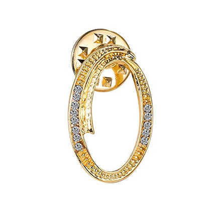 Initial Letter Brooch Pin Small Lapel Pin Tie Tack Name Personalized Gifts for Women Men Gold A-Z - style: O