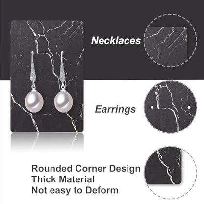 Earring Cards, Set Jewelry Making Supplies with 100 Pcs Earring Holder Cards 200 Pcs Earring Backs and 100 Jewelry Packaging for Earrings Necklace Jewelry Display, Bags 3.5x2.4 Inches (Marble Black) - color: Black Marble Pattern