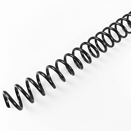 Binditek Plastic Spiral Binding Coils, 10 mm, 4:1 Pitch, Black, 100 Pack | Coil Binding Spines, 3/8", 75 Sheet Capacity, 48 Loops, for Letter-Size Reports, Presentations, School and Office Projects - size: 10mm, style: 100P , Black