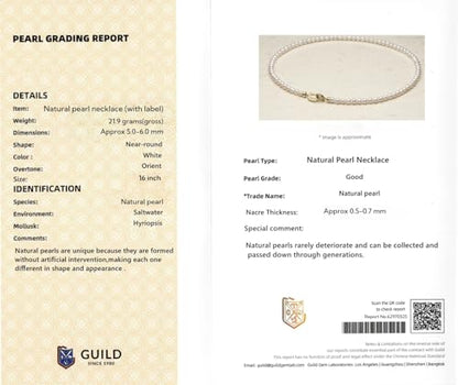 Collector's Natural Pearl Necklace,Baroque Pearl Necklace for Women, June Birthstone Jewelry Gift for Women's - color: 6.0-7.0mm 16inch
