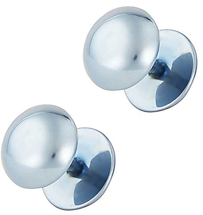 Forbidden Body Jewelry 16g 8mm Titanium IP Plated Surgical Steel Dome Cheater Plug Earrings, Fake 0 Gauge Earrings - style: Light Blue