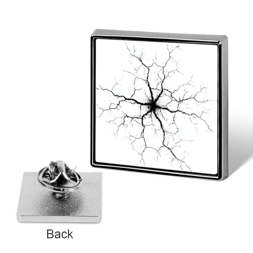 Simple Cracks Unisex Brooches & Pins Square Lightweight Lapel Badge Jewelry for Clothing Shawl Hat