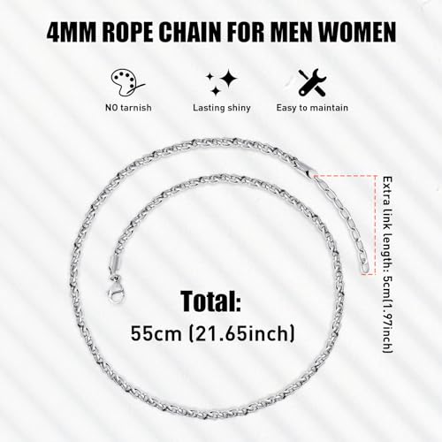 Stainless Steel Chain Necklaces,Rolo Chain Necklace for Men Women,Unique Fashion and Charm Jewelry, Silver Tone Chain,Stainless Steel Adjustable Link, Gifts for Friends/Husband/Dad - style: 1257