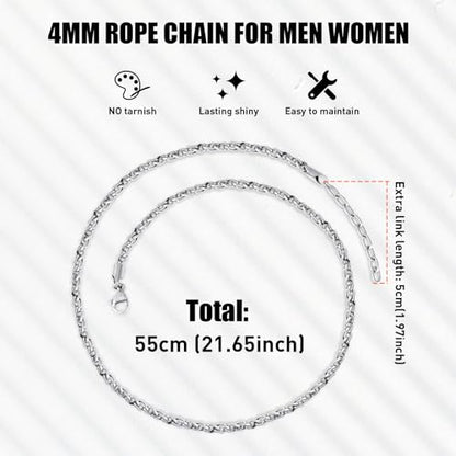 Stainless Steel Chain Necklaces,Rolo Chain Necklace for Men Women,Unique Fashion and Charm Jewelry, Silver Tone Chain,Stainless Steel Adjustable Link, Gifts for Friends/Husband/Dad - style: 1257