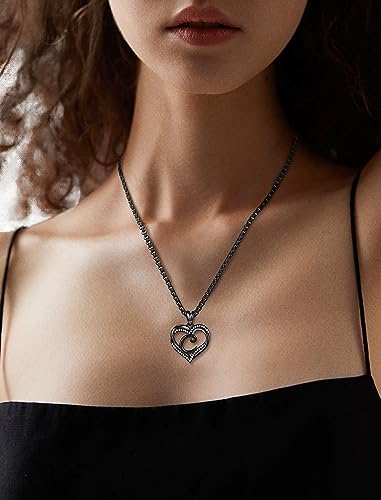 INFUSEU Unique Initial Necklaces for Women Girls Small Heart Letter Jewelry, Meaningful Personalized Gifts - style: C