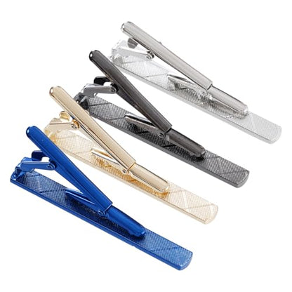 4 Pcs Stainless Steel Tie Clips for Men Classic Tie Bar Clip for Formal Business Wedding Party Fathers Day Gift - style: Modern