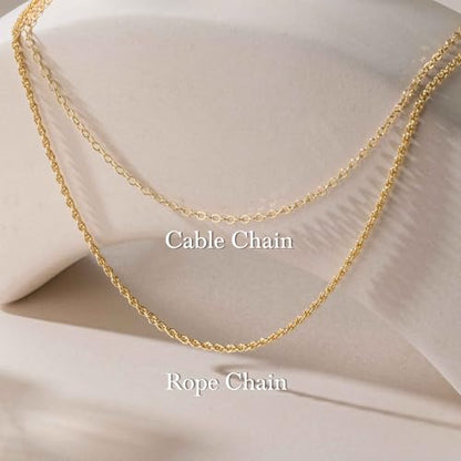 14K Gold Necklaces for Women Trendy 14K Gold Chain for Women | Layered Necklaces for Womens Refined Shine and Elegant Presence Chains Necklace Womens 18in+4cm