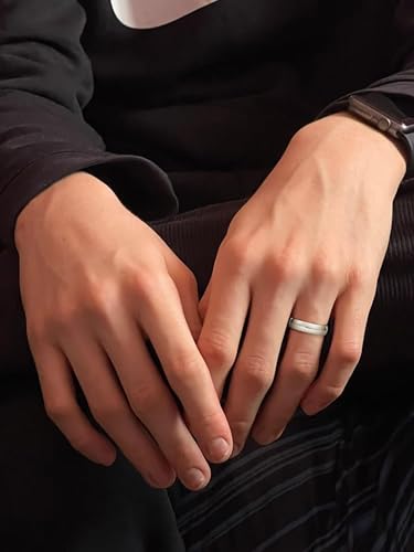 Men's Wedding Band 14K or 10K Solid Gold Ring, 5mm Plain Classic | Stamped 10K, not plated; high-polish, low-dome classic profile; hypoallergenic; made in USA; true-to-size; gift-ready - color: 10K White Gold