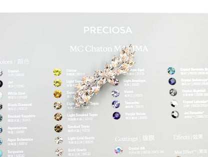 Faship Gorgeous Champagne Rhinestone Crystal Small Flower Barrette Clip - color: Champagne?