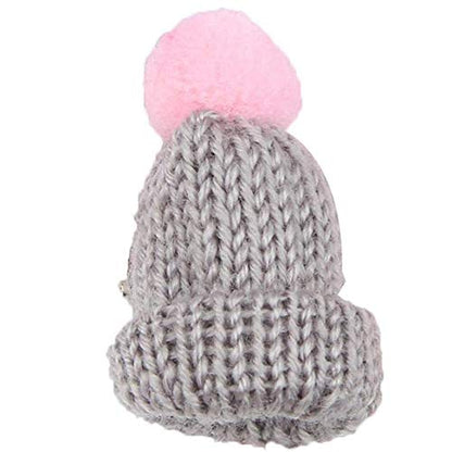 Premium Handmade Enamel Lapel Pin Brooch Badge - color: Ash Grey/Pink Pom Beanie, size: 1 Pin