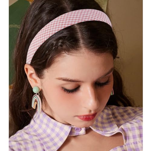 Headbands for Women Girls, 5 Pack Non Slip Wide Padded Headbands with Pearl & Floral Design - Fashion Headbands Trendy Hair Accessories