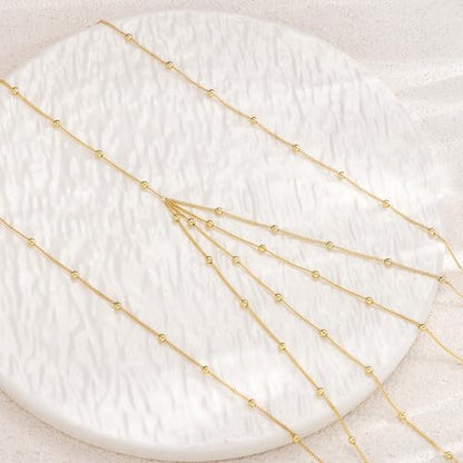 CHESKY 14K Gold Plated Body Chains for Women, Bikini Bra Body Jewelry | Sexy Crossover Waist Chain, Waterproof Non Tarnish, Belly Belt Chain for Beach Summer, Accessories Jewelry for Women