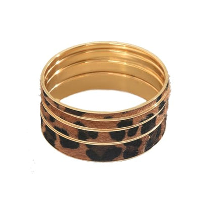 COLORFUL BLING Metal Punk Leopard Print Bangle Bracelet for Women Wide Chunky Gold Stackable Wrapped Open Cuff Bracelets Wristband Statement Jewelry - style: style 9