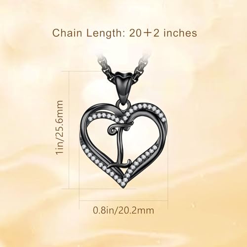 INFUSEU Unique Initial Necklaces for Women Girls Small Heart Letter Jewelry, Meaningful Personalized Gifts - style: I