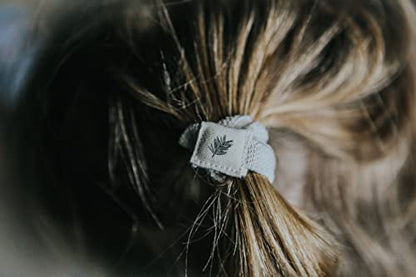 Wild & Stone | Pack of 6 Hair Bands | 100% Biodegradable and Plastic-Free Elastic Hair Ties | 100% Organic Cotton and Natural Plant-Based Rubber | No Crease Ponytail Holder (Natural) - color: Natural