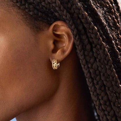 Gold Earrings for Women, Dainty Triple Huggie Earrings 14K Gold Plated Small Hoop Earrings for Women Trendy Cute Hypoallergenic Stud Earrings Unique Double Hoops Waterproof Womens Jewelry Gifts - color: gold plated-G