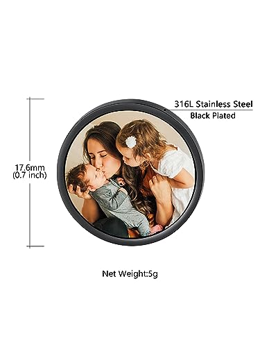 Custom4U Custom Photo Cufflinks for Men Father of the Bride Gifts - color: A-Photo-Black