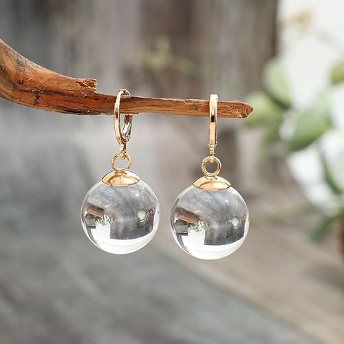 Clear Acrylic Hoop Earrings Resin Statement Earrings for Women Fun Trendy Jewelry Gift