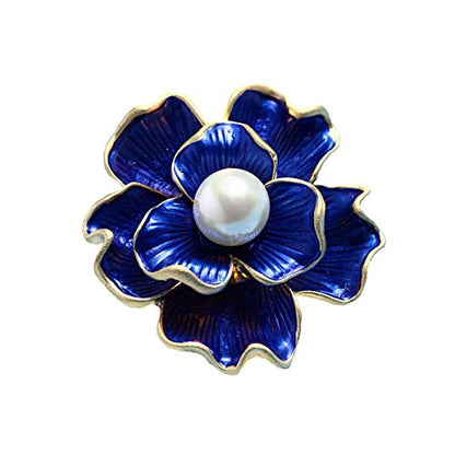 seven wolves Brooches for Women Austria Crystal Brooch Pins Rhinestones Brooches Daily Wearing Breastpin with Boxes - color: Blue 3