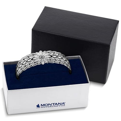 Montana Silversmiths Made in the USA Western Lifestyle Women's Cuff Bracelet - style: Flower Rowel