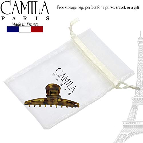Camila Paris CP2382 French Hair Clip for Women, Narrow, Strong Hold Grip Double Teeth Girls Hair Claw Clips Jaw, Fashion Durable Styling Hair Accessories for Women, Made in France - color: Tokyo 4"