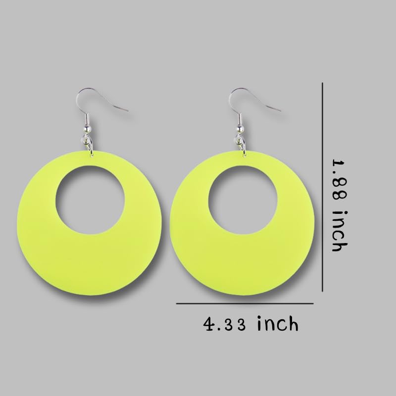 Halloween Earrings Set for Women Geometric Earrings 80s 90s Earrings Halloween Costumes Accessories for Women Halloween Gifts - style: round