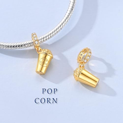 14K Gold Plated Charms for Bracelets Necklace Star Moon Cross Beads Woman | 925 Sterling Silver Charms Butterfly Cute Cat Dog Evil Eye Lucky Bracelet Beads Aesthetic Peandant Jewelry Gift for Mom - color: gold 3