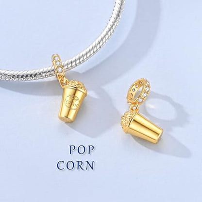 14K Gold Plated Charms for Bracelets Necklace Star Moon Cross Beads Woman | 925 Sterling Silver Charms Butterfly Cute Cat Dog Evil Eye Lucky Bracelet Beads Aesthetic Peandant Jewelry Gift for Mom - color: gold 3