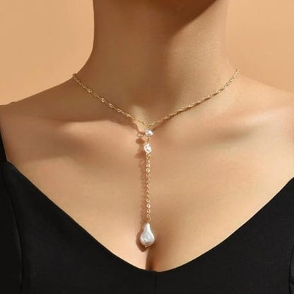 Back Necklace with Rhinestone Pearl Pendant Back Body Chain for Backless Dress Bridal Wedding Backdrop Necklace Crystal Simple Waist Body Jewelry for Women - color: B1