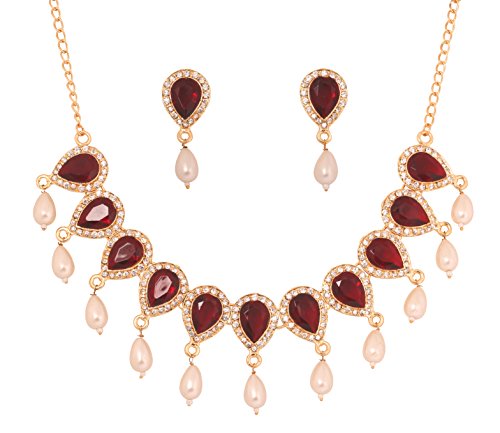Touchstone Indian Bollywood Traditional Craftsmanship Mughal Designer Jewelry Wedding Necklace Set in Antique Gold Or White Tone for Women. - style: Ethnic