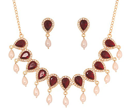 Touchstone Indian Bollywood Traditional Craftsmanship Mughal Designer Jewelry Wedding Necklace Set in Antique Gold Or White Tone for Women. - style: Ethnic