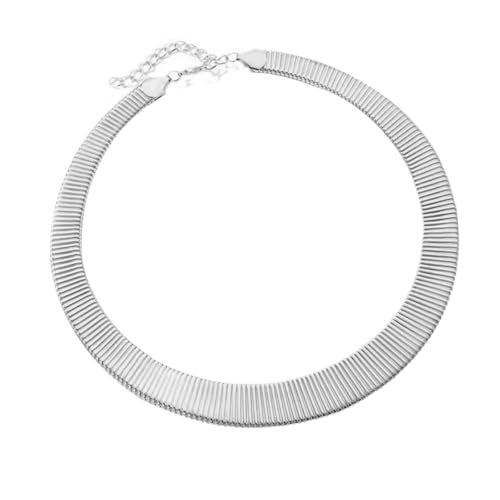 Collar Necklace for Woman Trendy Silver Choker Necklaces for Woman Statement Open Round Collar Choker Necklace - style: Style 2