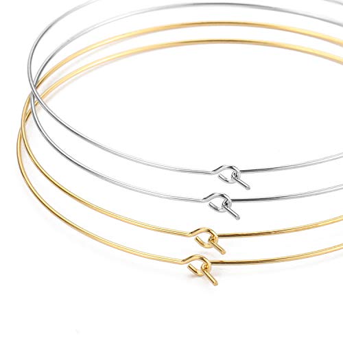 ESMATOO Thin Gold Hoop Earrings for Women - Hypoallergenic Lightweight Gold Hoop Earrings Dainty - Large - color: Silver, size: 50MM