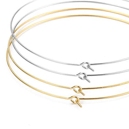 ESMATOO Thin Gold Hoop Earrings for Women - Hypoallergenic Lightweight Gold Hoop Earrings Dainty - Large - color: Silver, size: 50MM
