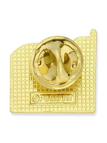 PinMart Patriotic Eagle Pin - Soaring American Eagle Enamel Lapel Pin - color: Gold Plated United We Stand, size: 5 Pack
