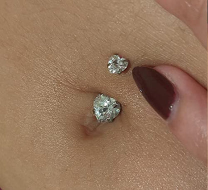 QWALIT Belly Rings - Short Bar Belly Button Rings in Surgical Steel with Opal Stones - 6mm & 10mm - color: E11-3pcs silver-short 6mm