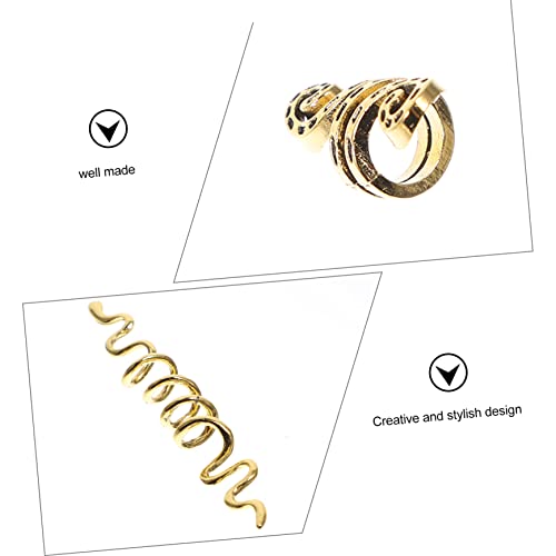 6pcs Braid Hair Clips for Women Dreadlock Braiding Accessories Set Spiral Coils Hair Cuffs Fashion Headband for Daily Wear
