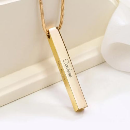 GetUrns Custom Engraved Necklace Handmade Memorial Jewelry Gift - color: Gold