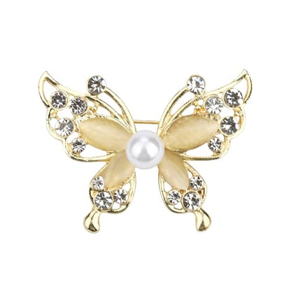 Brooch Pin for Women Rhinestone Peacock Crystal Delicate Animal Brooch Lapel Pins Girls Fashion Jewelry Gift for Christmas Brooch Birthday Jewelry Gift - style: Single butterfly
