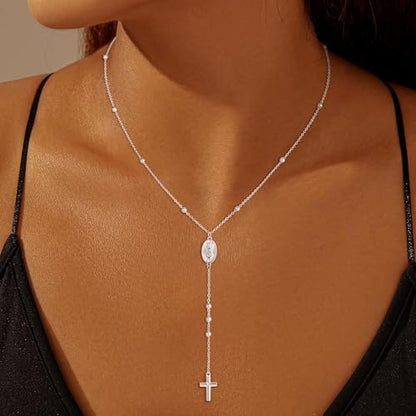 CHESKY Long Necklace for Women, 14k Gold Plated/Streling Silver Lariat Y Necklaces - style: y necklace 02