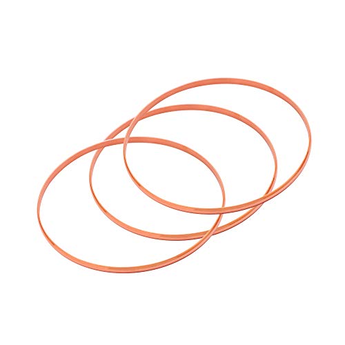 Stainless Steel Silver-Tone Three Stackable Womens Bangle Bracelets - color: rose