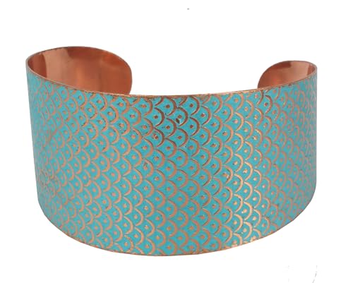 Touchstone Indian Bollywood Desire Brass Base Exotic Workmanship Free Size Cuff Bracelet in Antique Gold Or White Or Copper Tone for Women. - style: D260 Turquoise Blue