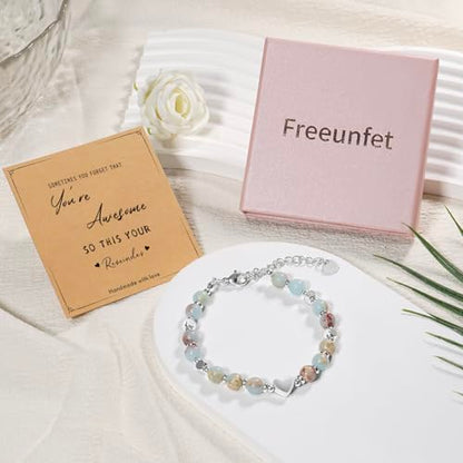 Beaded Bracelet for Women - Inspirational Sometimes You Forget You're Awesome Friendship Jewelry, Dainty Birthday Gift for Best Friends, Mom, Sister, Daughter - style: You are Awesome