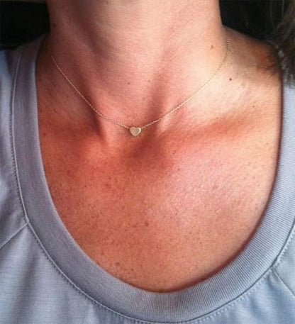 YANCHUN Layered Necklaces for Women Gold Necklace Stack Star Heart Choker Dainty Necklace Love Heart Chain Jewelry Gifts for Women - color: 2:Gold heart choker