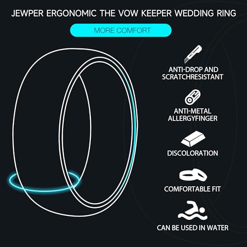 2/4/6/8mm Black/silver/gold Tungsten Rings for Men Womens Couple Fashion Jewelry Promise Engagement Wedding Band Hammered Inner ring inlaid with olive wood Carbide Polished Edge Comfort Fit - color: 8MM olive wood black